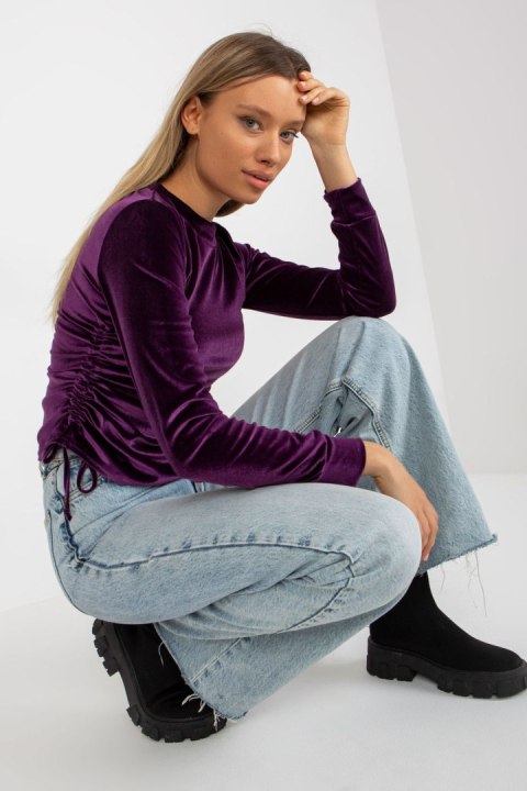 Bluzka Model LK-BZ-509033.36P Dark Violet - Lakerta Bluzka Model LK-BZ-509033.36P Dark Violet - Lakerta