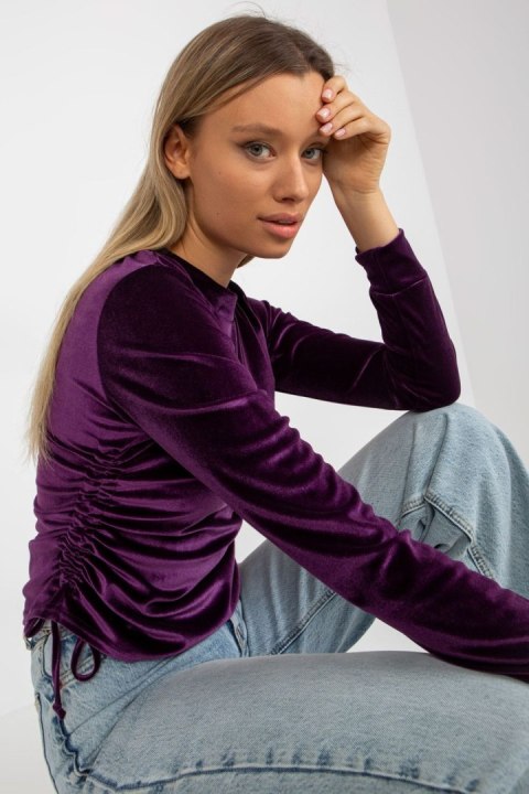 Bluzka Model LK-BZ-509033.36P Dark Violet - Lakerta Bluzka Model LK-BZ-509033.36P Dark Violet - Lakerta