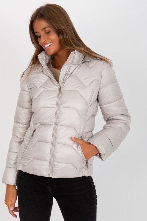 Kurtka Damska Model NM-KR-L22-9855.87P Light Grey - NM Kurtka Damska Model NM-KR-L22-9855.87P Light Grey - NM
