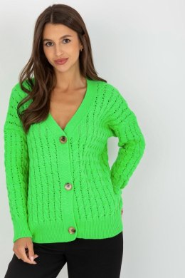 Sweter Kardigan Model LC-SW-8036.74P Fluo Green - Rue Paris