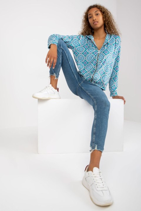 Bluza Damska Model RV-BL-8187.28 Light Blue - Rue Paris Bluza Damska Model RV-BL-8187.28 Light Blue - Rue Paris