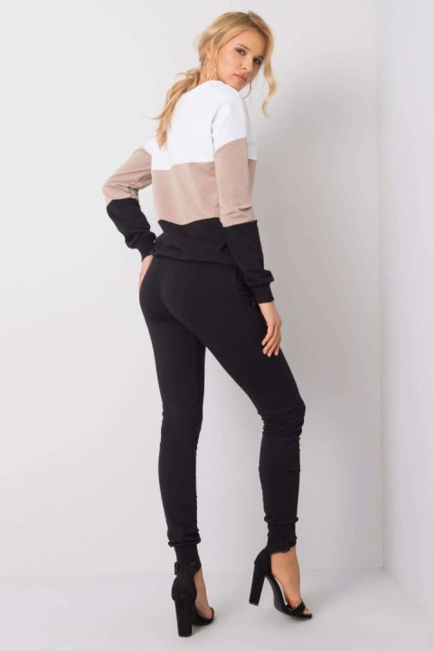 Spodnie Komplet Model RV-KMPL-5971.05 Black/Beige - Rue Paris Spodnie Komplet Model RV-KMPL-5971.05 Black/Beige - Rue Paris