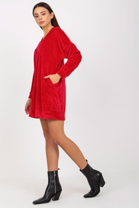 Sukienka Model RP-TU-8189.19 Red - Rue Paris Sukienka Model RP-TU-8189.19 Red - Rue Paris