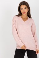 Sweter Damski Model LC-SW-0332.17 Light Pink - Rue Paris