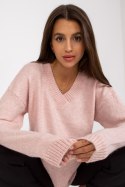 Sweter Damski Model LC-SW-0332.17 Light Pink - Rue Paris