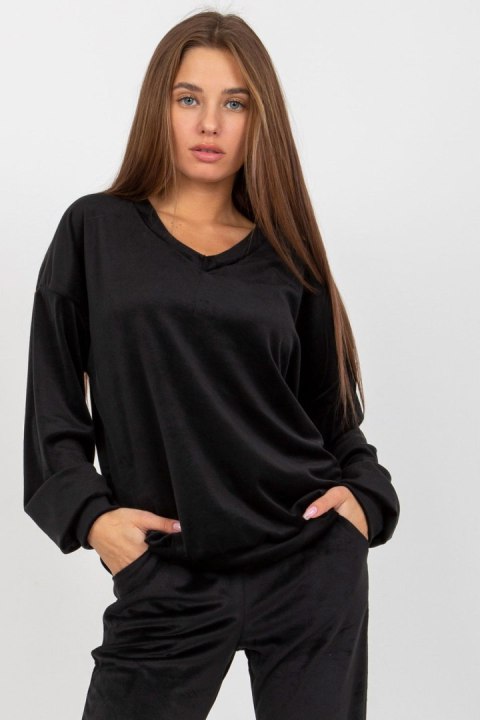 Bluza Damska Model RP-BZ-8188.64P Black - Rue Paris Bluza Damska Model RP-BZ-8188.64P Black - Rue Paris
