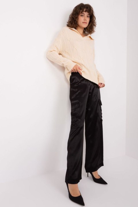 Sweter Damski Model AT-SW-2349-2.27 Light Beige - AT Sweter Damski Model AT-SW-2349-2.27 Light Beige - AT