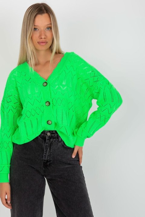 Sweter Damski Model LC-SW-8022.04P Fluo Green - Rue Paris