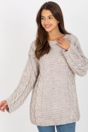 Sweter Damski Model LC-SW-8044.06X Light Beige - Rue Paris