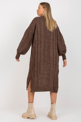 Sweter Kardigan Model LC-SW-8032.34P Brown - Rue Paris