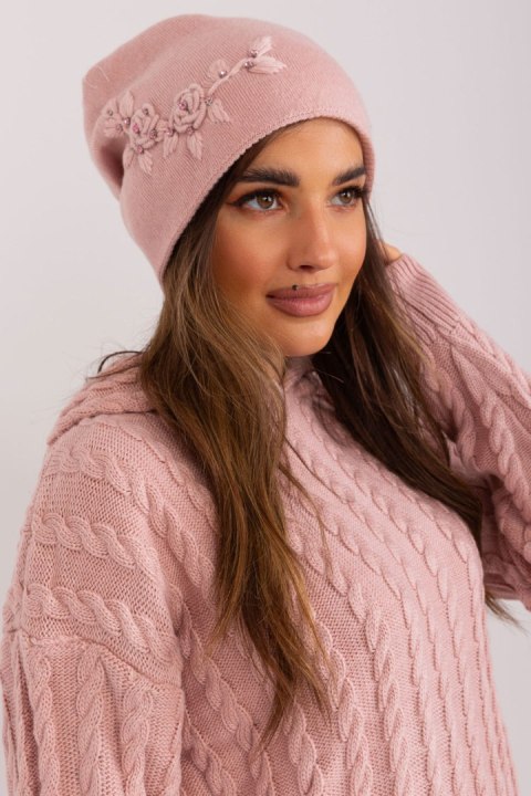 Czapka Model AT-CZ-2329.76 Light Pink - AT Czapka Model AT-CZ-2329.76 Light Pink - AT