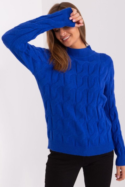 Sweter Damski Model AT-SW-2235.00P Cobalt - AT Sweter Damski Model AT-SW-2235.00P Cobalt - AT