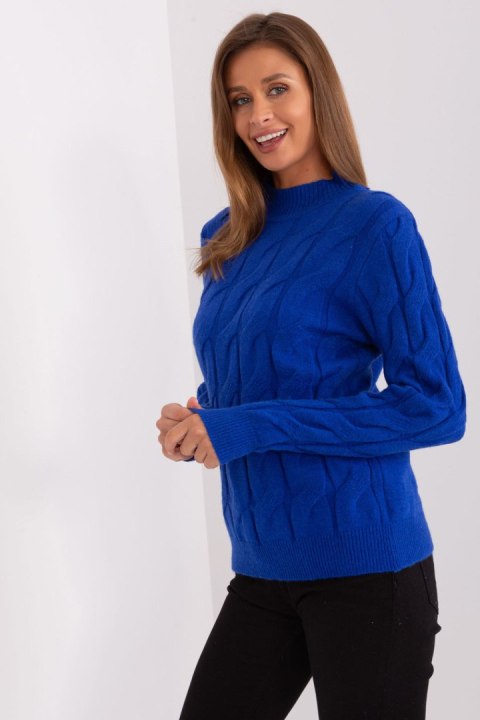 Sweter Damski Model AT-SW-2235.00P Cobalt - AT Sweter Damski Model AT-SW-2235.00P Cobalt - AT