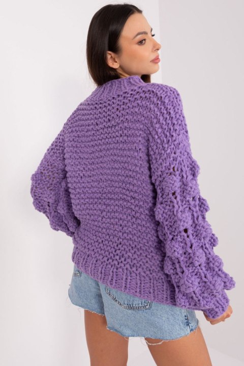 Sweter Damski Model AT-SW-2382.97P Violet - AT Sweter Damski Model AT-SW-2382.97P Violet - AT