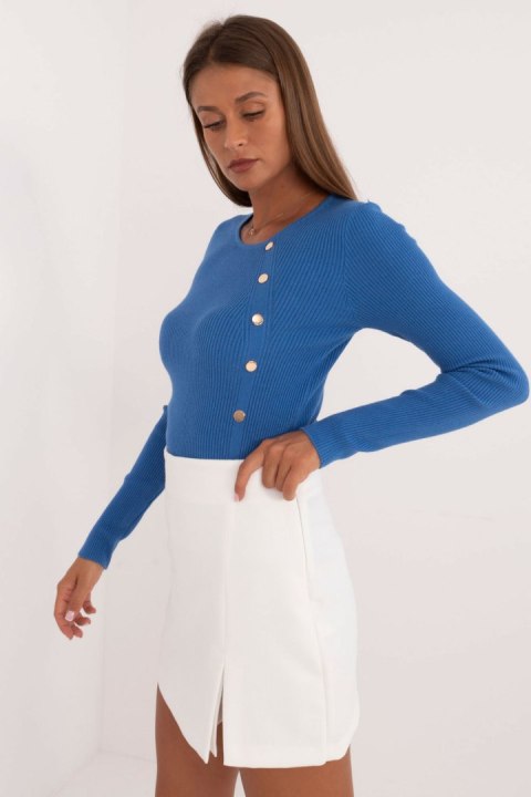 Sweter Damski Model AT-SW-2332-2.62 Dark Blue - AT Sweter Damski Model AT-SW-2332-2.62 Dark Blue - AT
