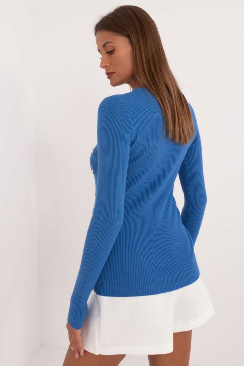 Sweter Damski Model AT-SW-2332-2.62 Dark Blue - AT Sweter Damski Model AT-SW-2332-2.62 Dark Blue - AT