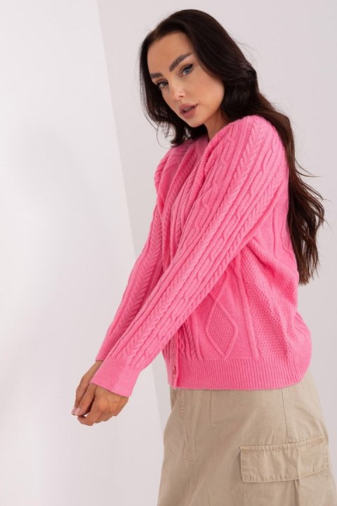 Sweter Damski Model AT-SW-2346-2.99P Pink - AT Sweter Damski Model AT-SW-2346-2.99P Pink - AT