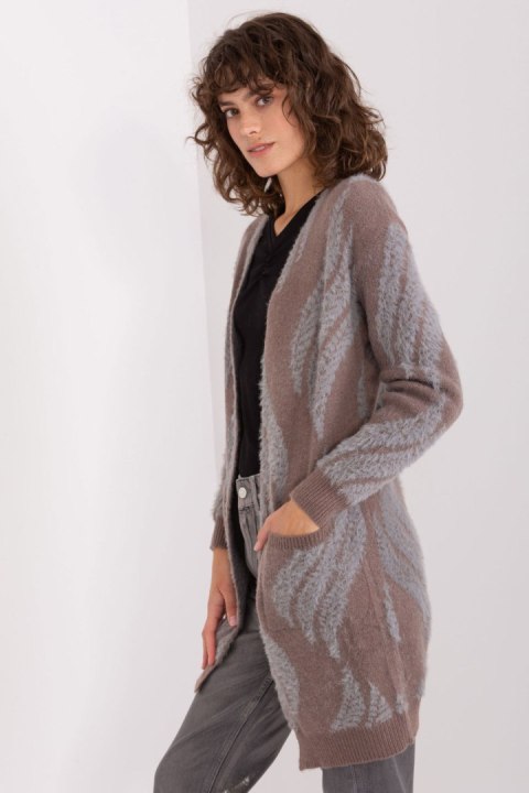 Sweter Kardigan Model AT-SW-234501.00P Dark Brown - AT Sweter Kardigan Model AT-SW-234501.00P Dark Brown - AT