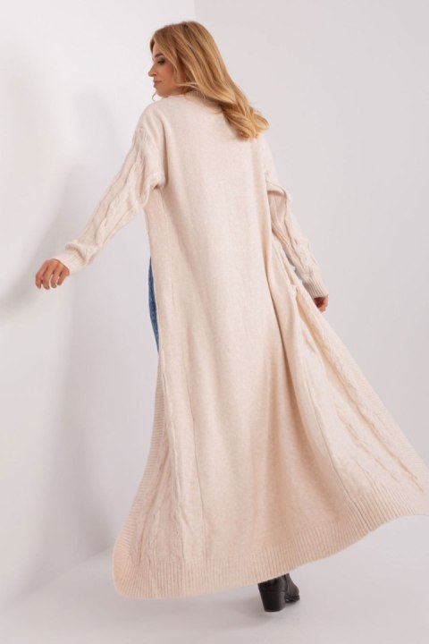 Sweter Kardigan Model AT-SW-2395.30 Light Beige - AT Sweter Kardigan Model AT-SW-2395.30 Light Beige - AT
