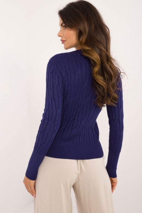 Sweter Damski Model AT-SW-2338-2.00 Navy - AT Sweter Damski Model AT-SW-2338-2.00 Navy - AT