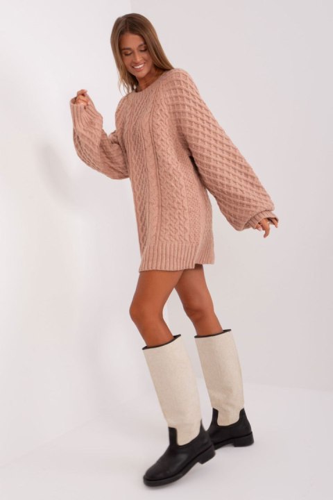 Sweter Damski Model AT-SW-2367-2.64P Dark Pink - AT Sweter Damski Model AT-SW-2367-2.64P Dark Pink - AT