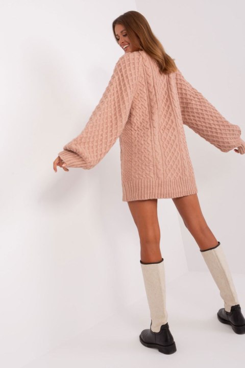 Sweter Damski Model AT-SW-2367-2.64P Dark Pink - AT Sweter Damski Model AT-SW-2367-2.64P Dark Pink - AT