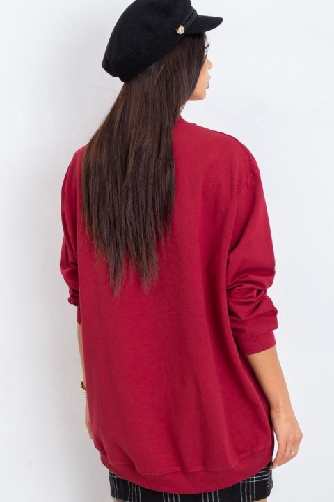Bluza Damska Model RV-BL-5185.87P Bordo - BFG Bluza Damska Model RV-BL-5185.87P Bordo - BFG