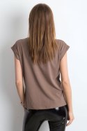 T-shirt Damski Model RV-TS-4833.69P Brown - BFG