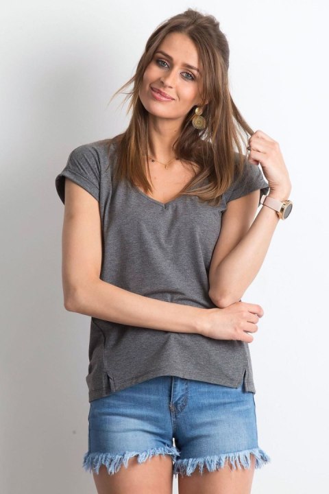 T-shirt Damski Model RV-TS-4839.62P Dark Grey - BFG T-shirt Damski Model RV-TS-4839.62P Dark Grey - BFG