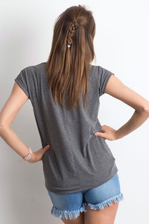 T-shirt Damski Model RV-TS-4839.62P Dark Grey - BFG T-shirt Damski Model RV-TS-4839.62P Dark Grey - BFG