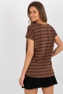 T-shirt Damski Model RV-TS-8567.56 Brown - BFG