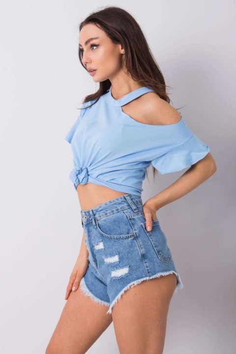 Bluzka Model FA-BZ-6946.93P Blue - Fancy Bluzka Model FA-BZ-6946.93P Blue - Fancy