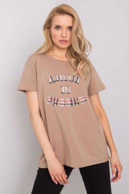 T-shirt Damski Model FA-TS-6892.88 Dark Beige - Fancy