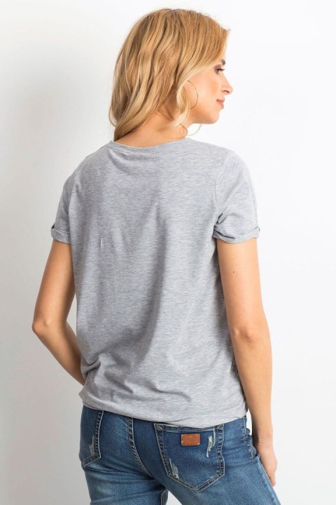 T-shirt Damski Model RV-TS-4838.42P Grey - BFG T-shirt Damski Model RV-TS-4838.42P Grey - BFG