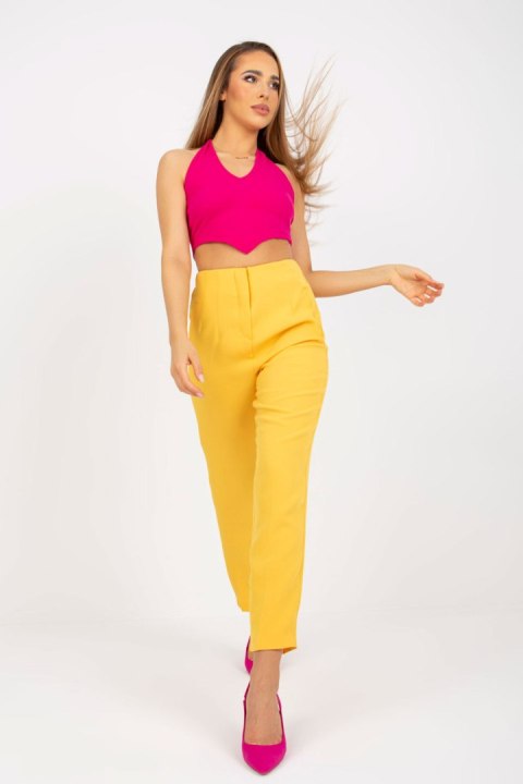 Spodnie Damskie Model BR-SP-219.71 Dark Yellow - Xsapienza Spodnie Damskie Model BR-SP-219.71 Dark Yellow - Xsapienza