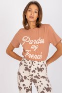 T-shirt Damski Model FA-TS-7677.91P Camel - Fancy