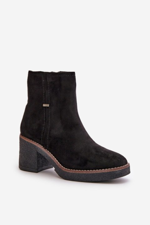 Botki Model Arkesia KE219 Black - Step in style Botki Model Arkesia KE219 Black - Step in style