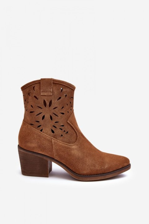 Botki Model DA SN622-20 Camel Zamsz - Step in style Botki Model DA SN622-20 Camel Zamsz - Step in style