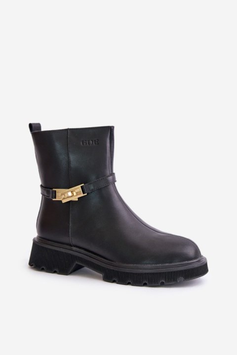 Botki Model Goe OO2N4150 Black - Step in style Botki Model Goe OO2N4150 Black - Step in style