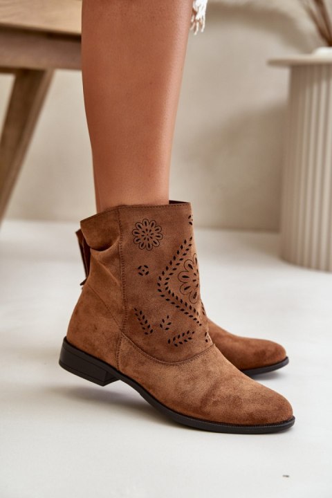 Botki Model Irinette MAM65-106 Brown - Step in style Botki Model Irinette MAM65-106 Brown - Step in style