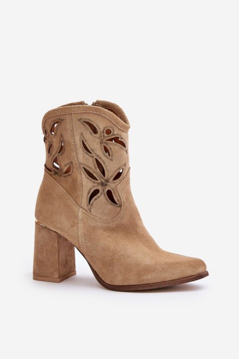 Botki Model Lewski 3629 Beige - Step in style Botki Model Lewski 3629 Beige - Step in style