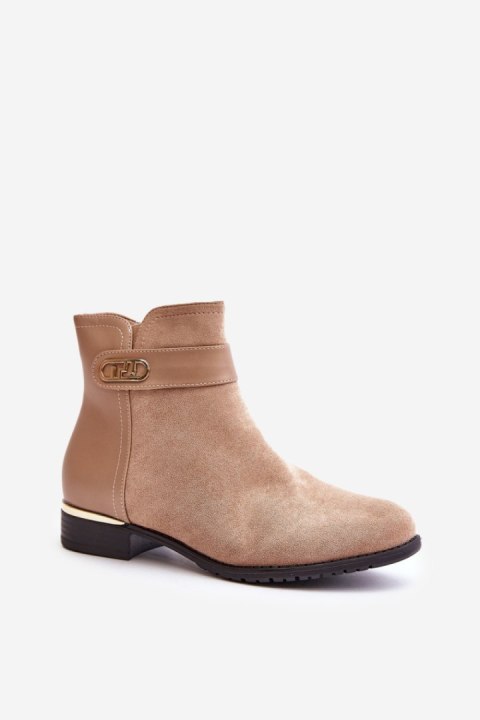 Botki Model Ravasira K-99213 Beige - Step in style Botki Model Ravasira K-99213 Beige - Step in style