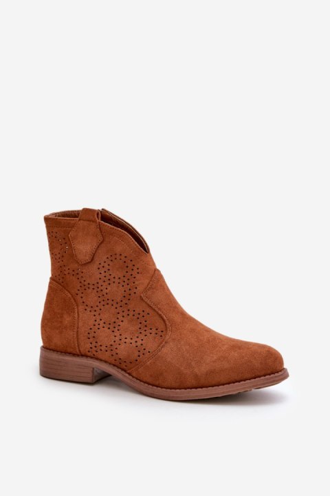 Botki Model S.Barski HY42-151 Camel - Step in style Botki Model S.Barski HY42-151 Camel - Step in style