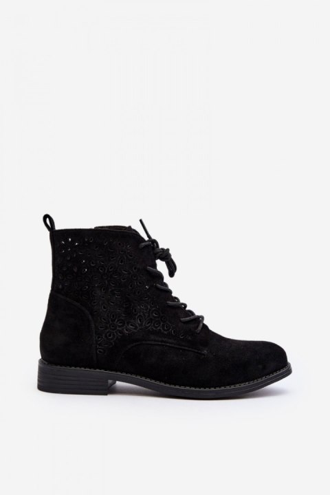 Botki Model S.Barski HY66-136 Black - Step in style Botki Model S.Barski HY66-136 Black - Step in style