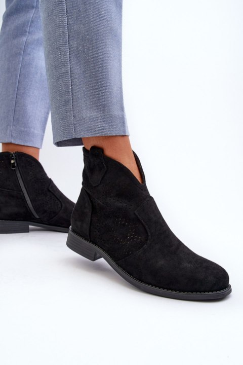 Botki Model S.Barski HY66-151 Black - Step in style Botki Model S.Barski HY66-151 Black - Step in style