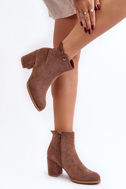 Botki Model Selela 23ZSSQ6936-11 Brown - Step in style Botki Model Selela 23ZSSQ6936-11 Brown - Step in style