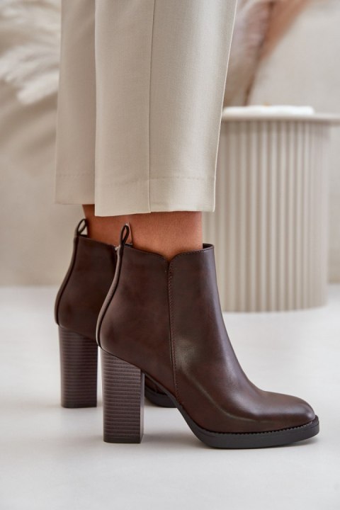 Botki Model Teresine UK155 Brown - Step in style Botki Model Teresine UK155 Brown - Step in style