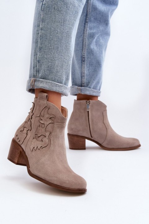 Botki Model Zazoo 3426 Cappuccino - Step in style Botki Model Zazoo 3426 Cappuccino - Step in style