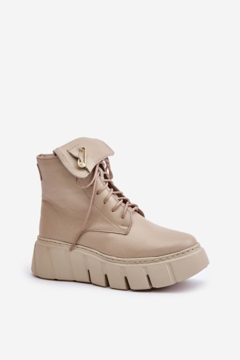 Botki Model Zazoo 60511 Beige - Step in style Botki Model Zazoo 60511 Beige - Step in style