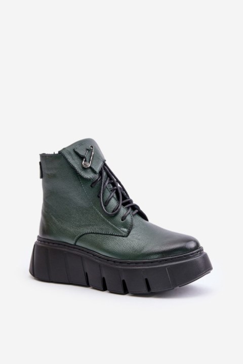 Botki Model Zazoo 60511 Dark Green - Step in style Botki Model Zazoo 60511 Dark Green - Step in style